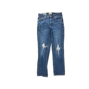 Universal Thread High Rise Slim Straight Distressed Women's size 6 Blue Jeans
